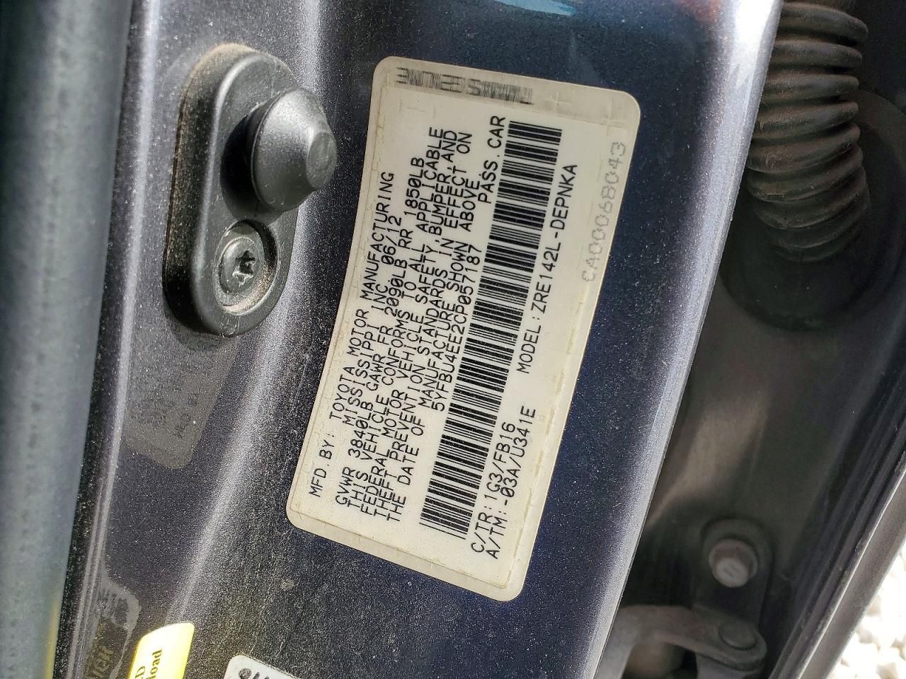 2012 Toyota Corolla Base