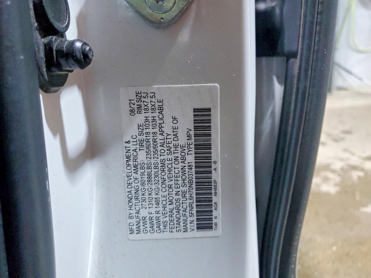 2022 Honda Odyssey exl