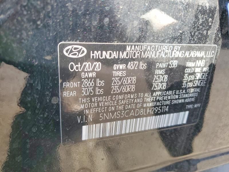 2020 Hyundai Santa fe sel