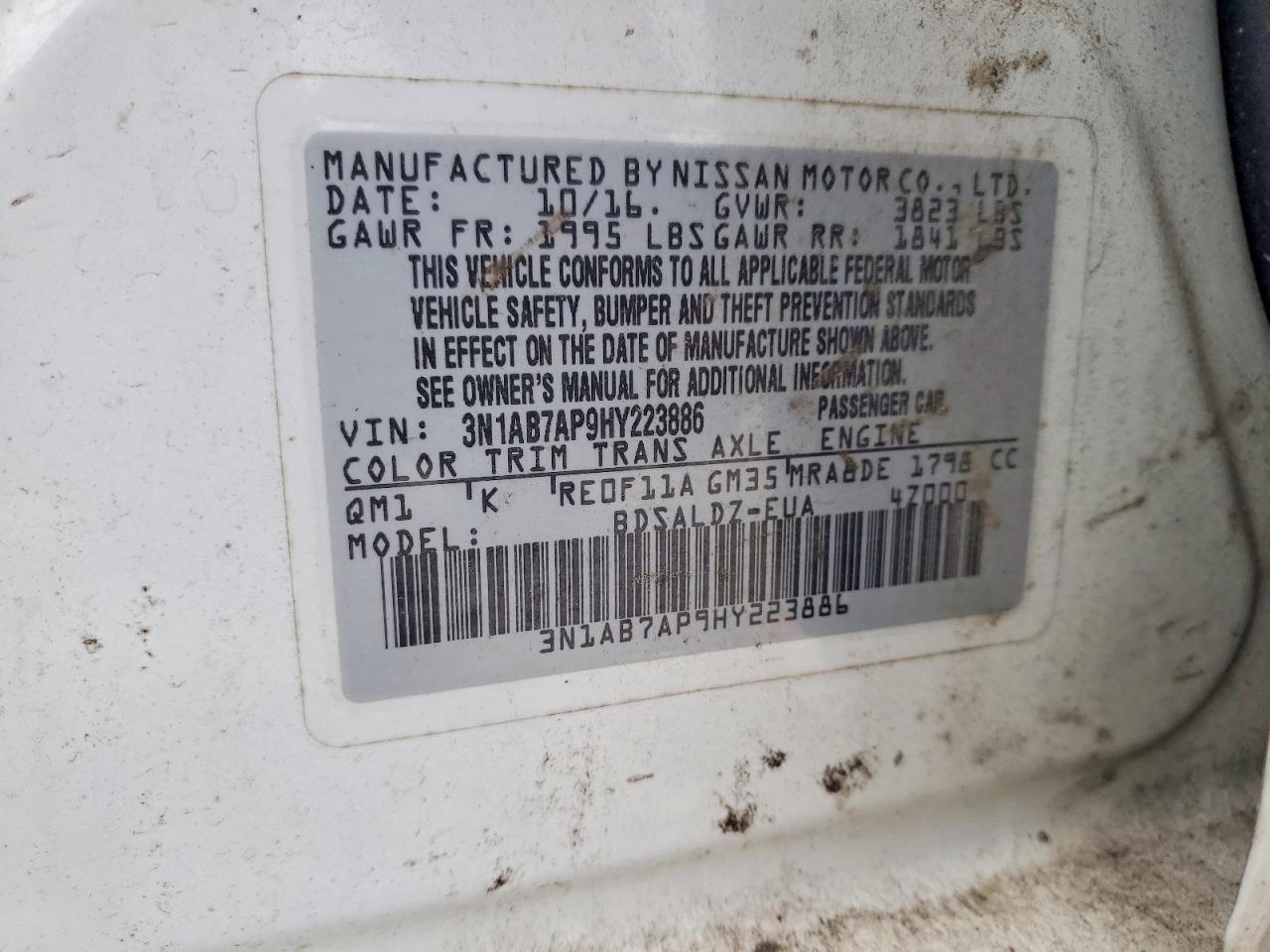 2017 Nissan Sentra s
