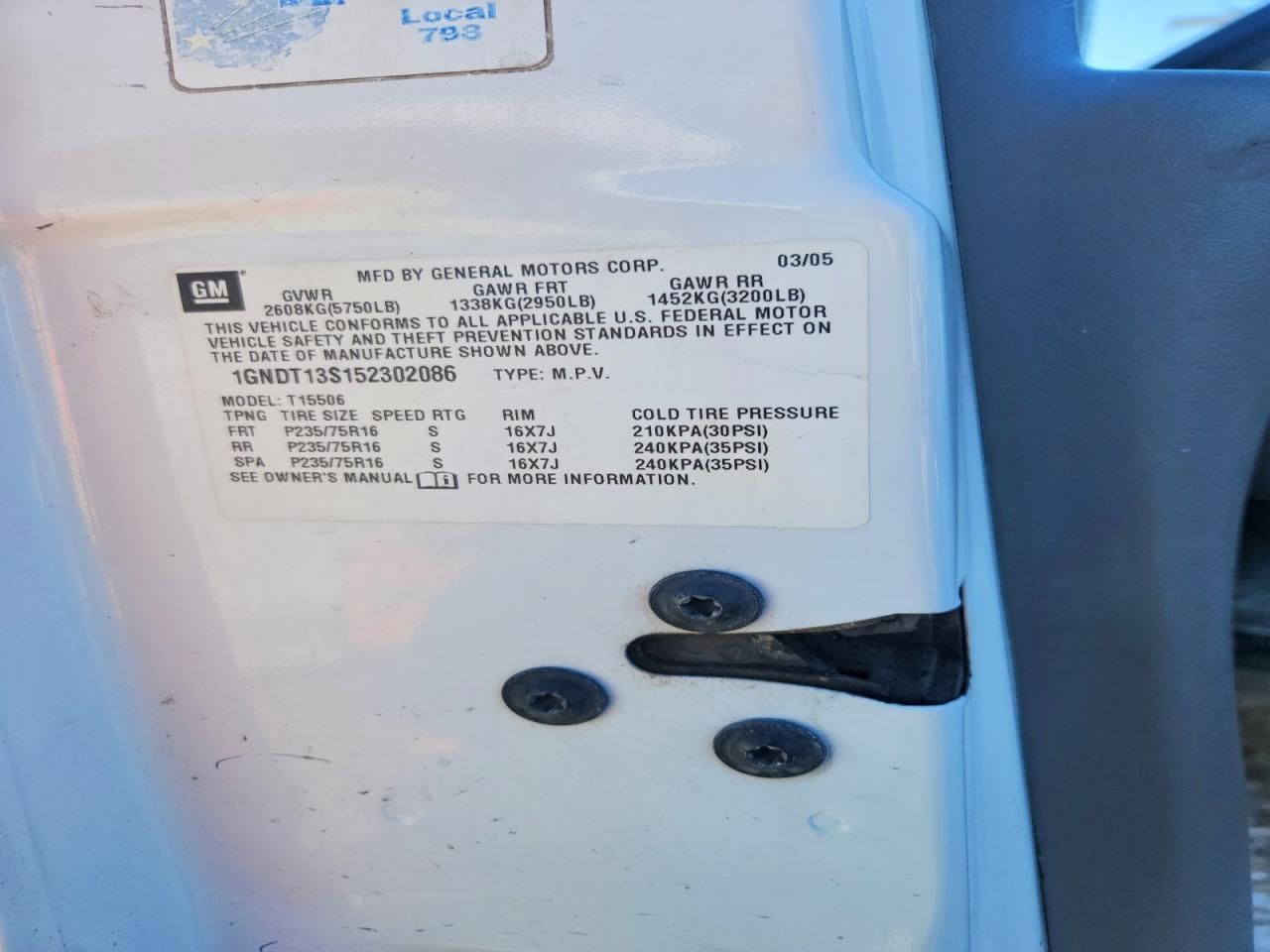 2005 Chevrolet Trailblazer ls