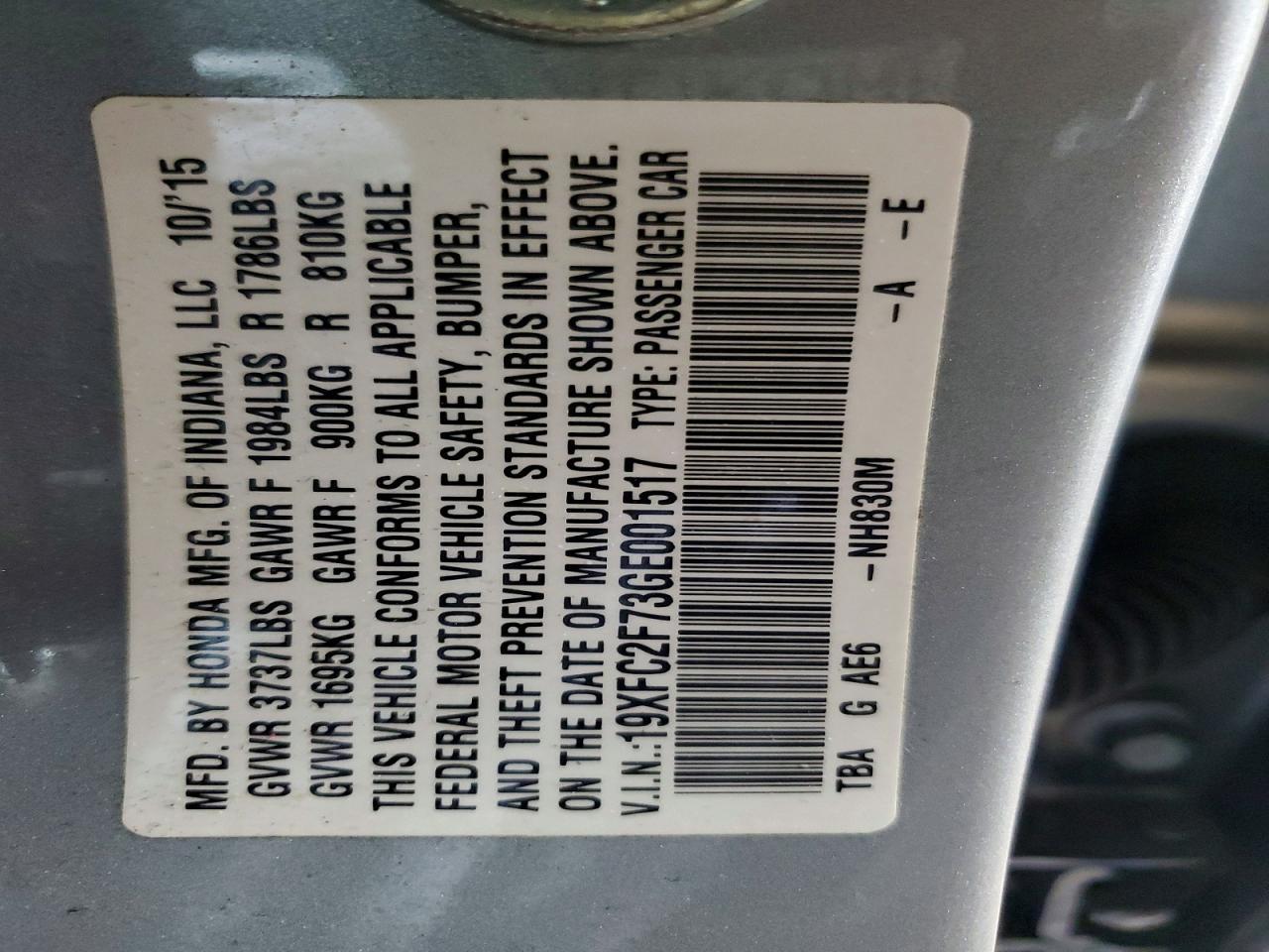 2016 Honda Civic ex