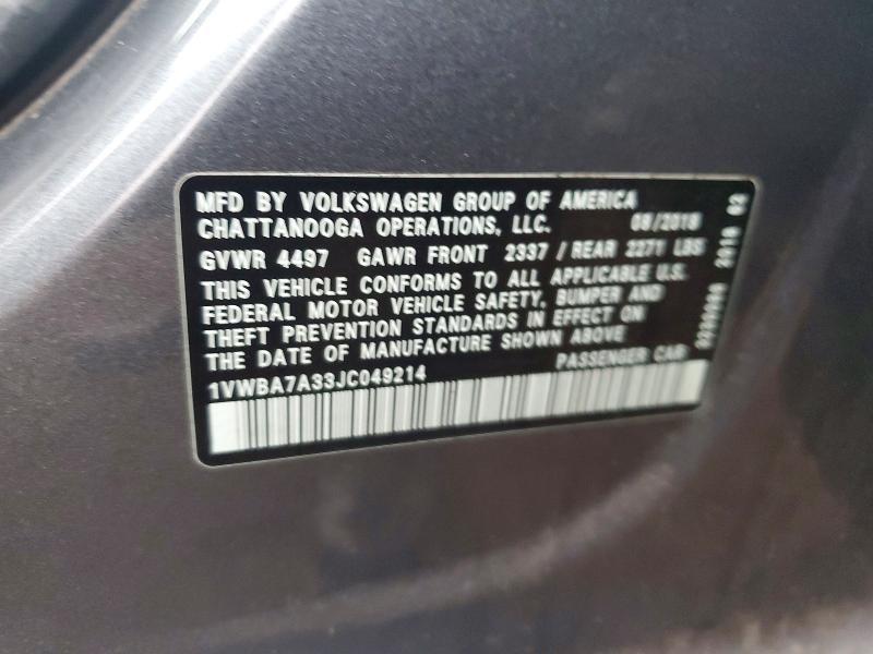 2018 Volkswagen Passat se