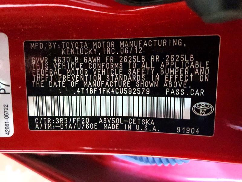 2012 Toyota Camry Base