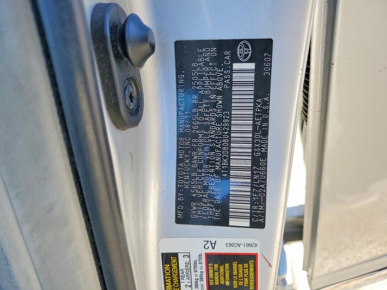 2011 Toyota Avalon Base