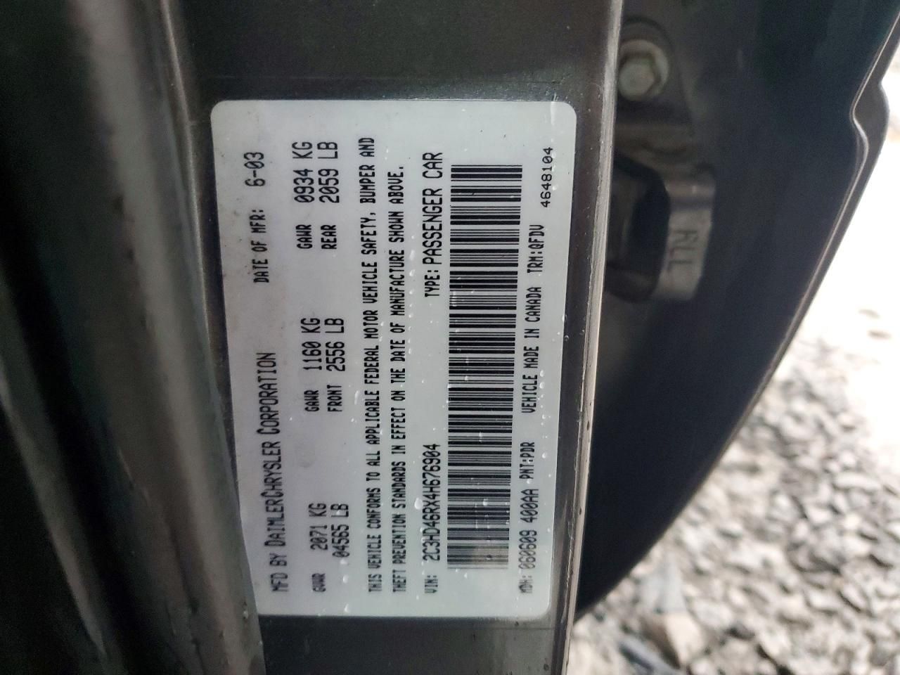 2004 Chrysler Concorde lx