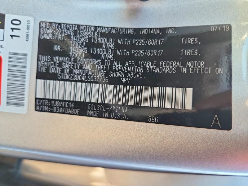 2020 Toyota Sienna le