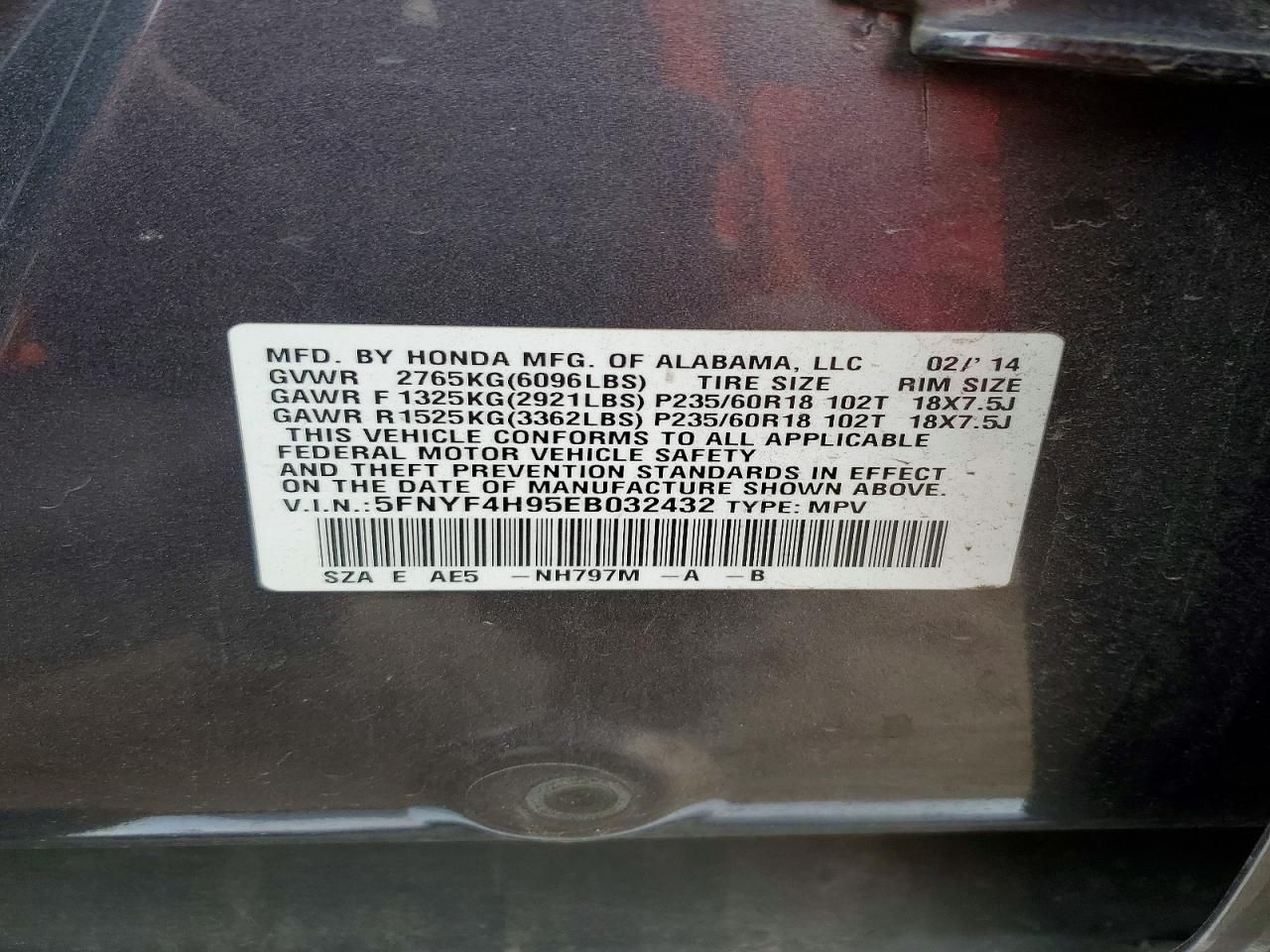 2014 Honda Pilot Touring