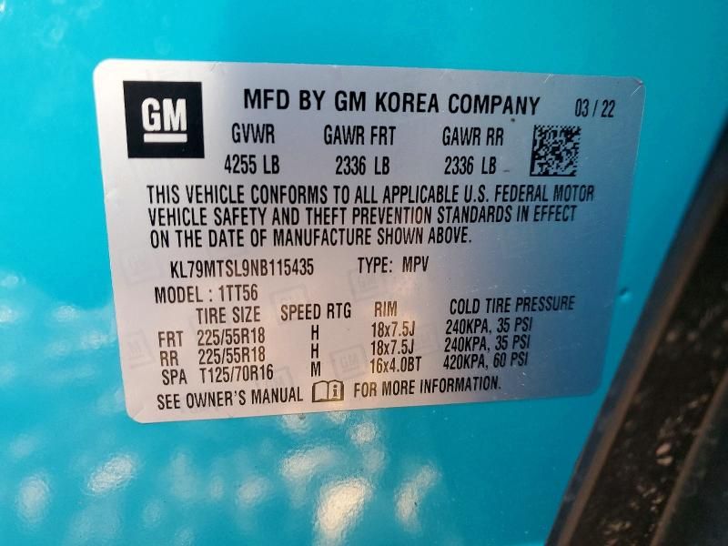 2022 Chevrolet Trailblazer rs