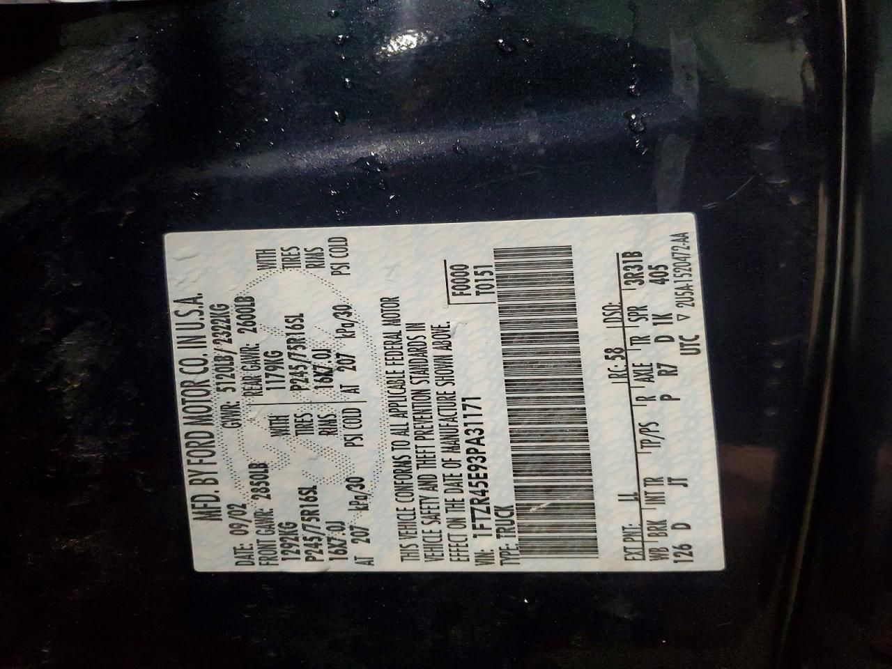 2003 Ford Ranger Super cab