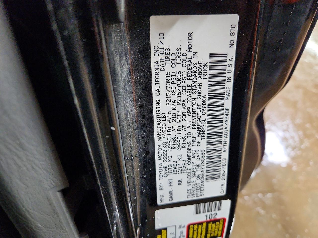 2010 Toyota Tacoma Access cab
