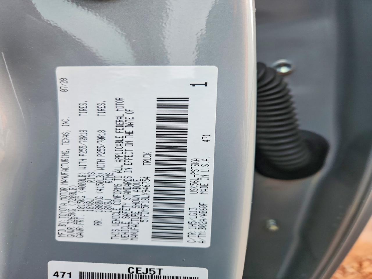 2020 Toyota Tundra SR5