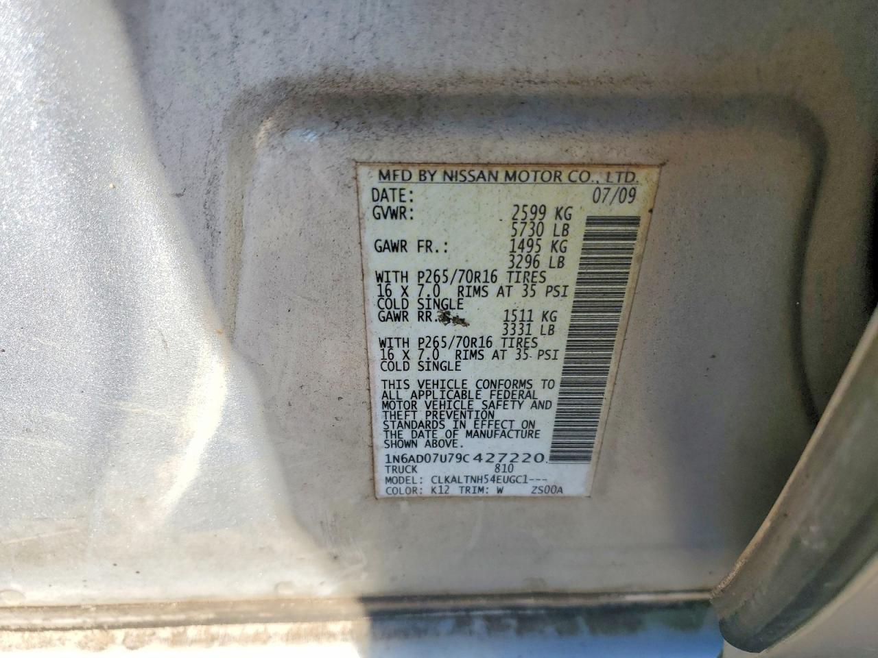 2009 Nissan Frontier SE V6