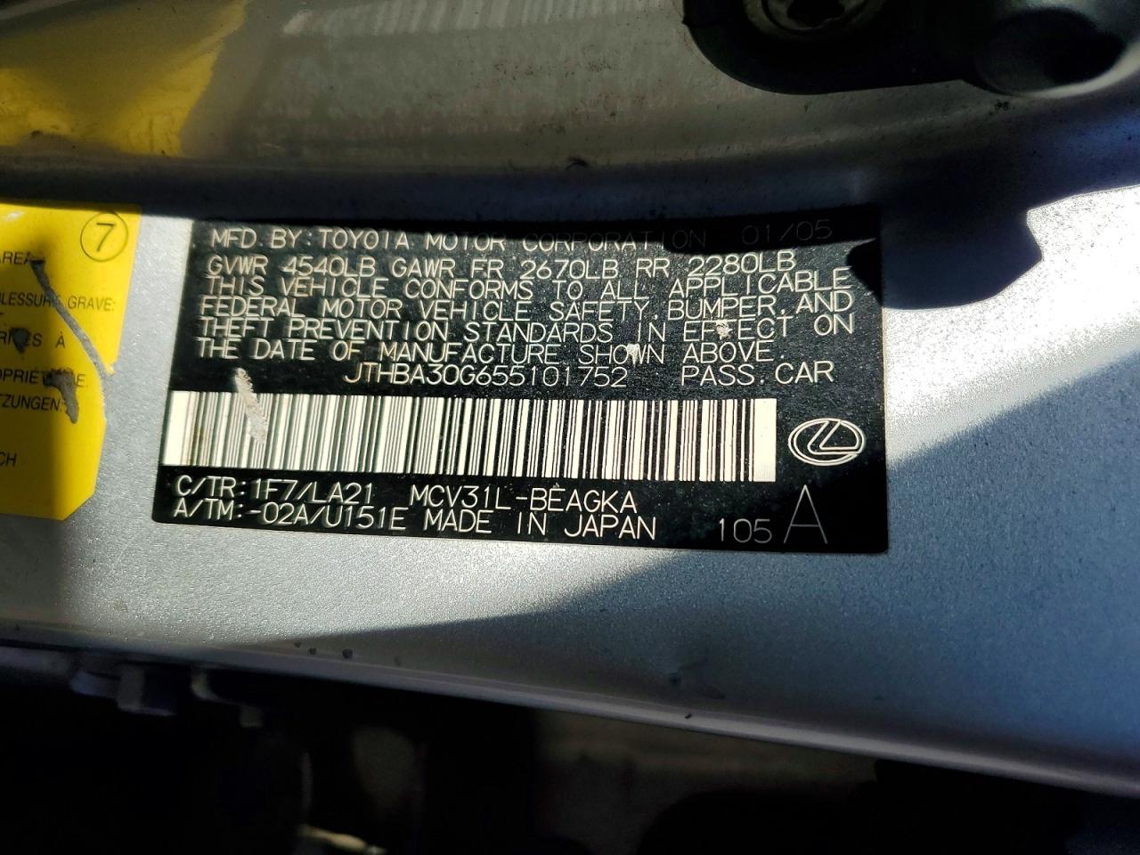 2005 Lexus Es 330