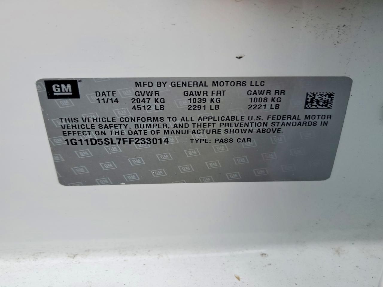 2015 Chevrolet Malibu 2LT