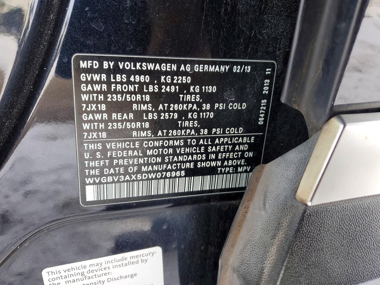 2013 Volkswagen Tiguan s