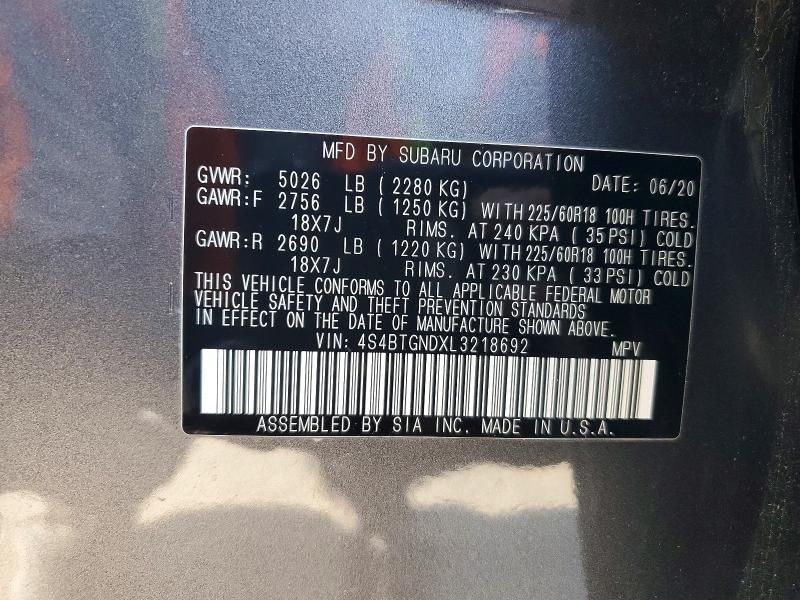 2020 Subaru Outback Limited xt