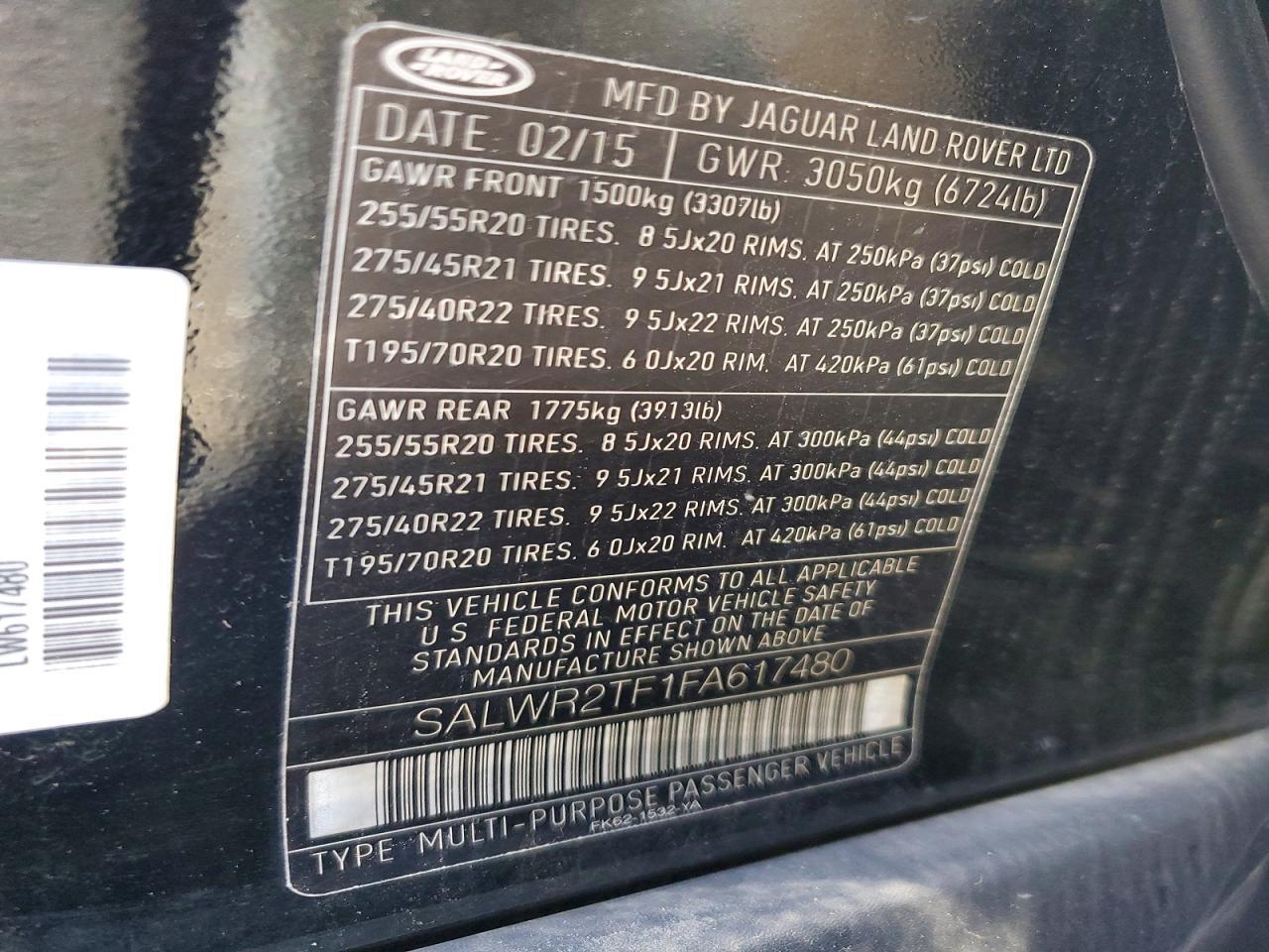 2015 Land Rover Range Rover Sport sc