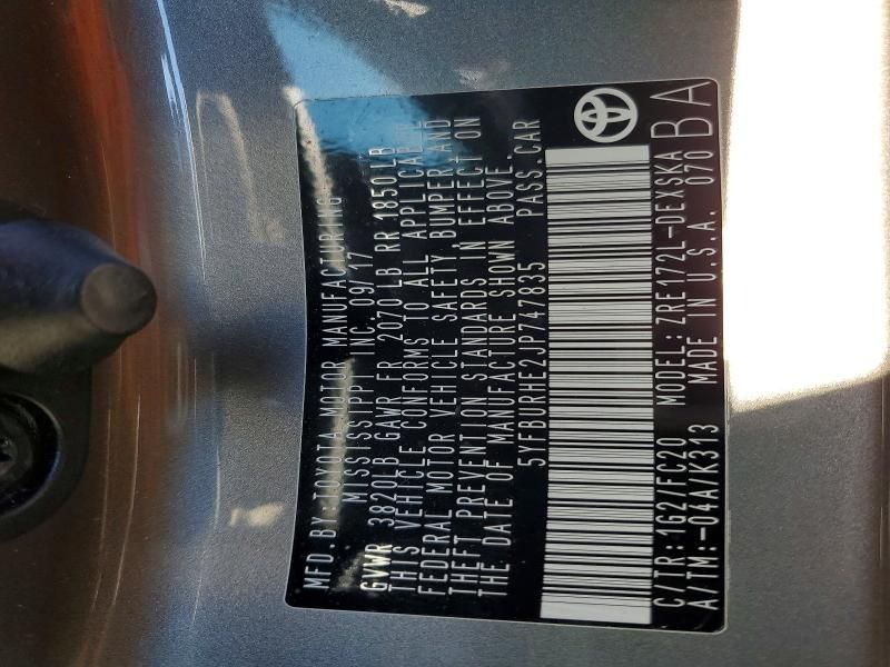 2018 Toyota Corolla l