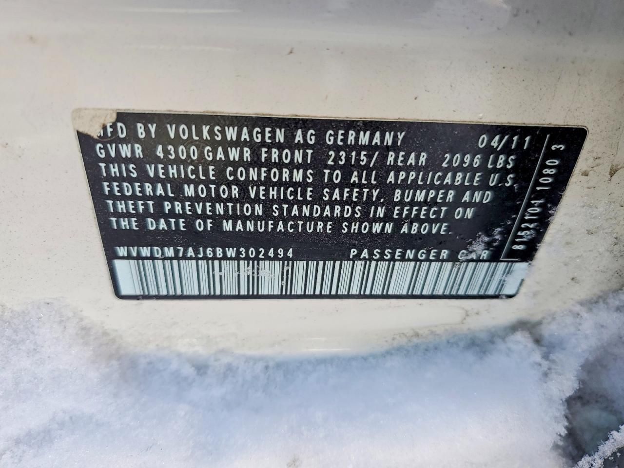 2011 Volkswagen Golf