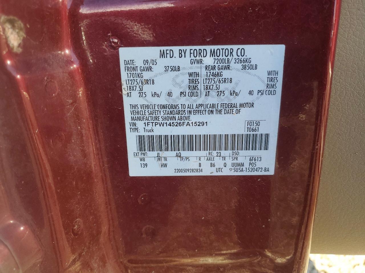 2006 Ford F150 Supercrew