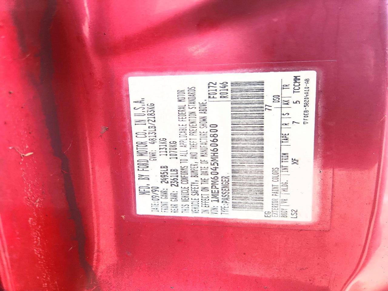 1991 Mercury Cougar ls