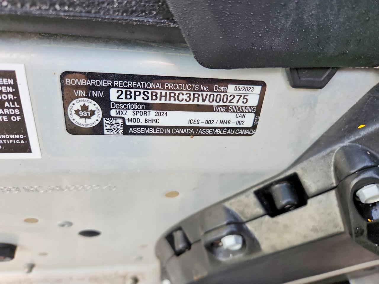 2024 Skidoo OO MX Z 600