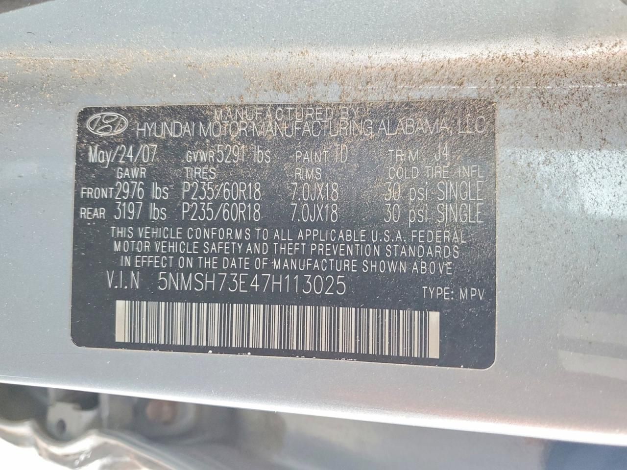 2007 Hyundai Santa fe se