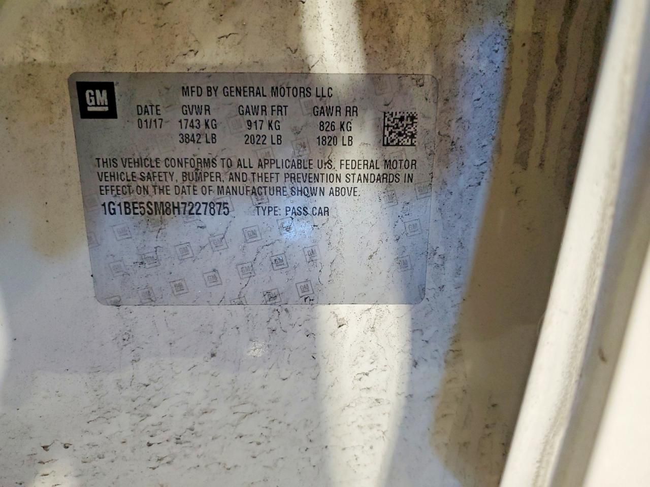 2017 Chevrolet Cruze lt