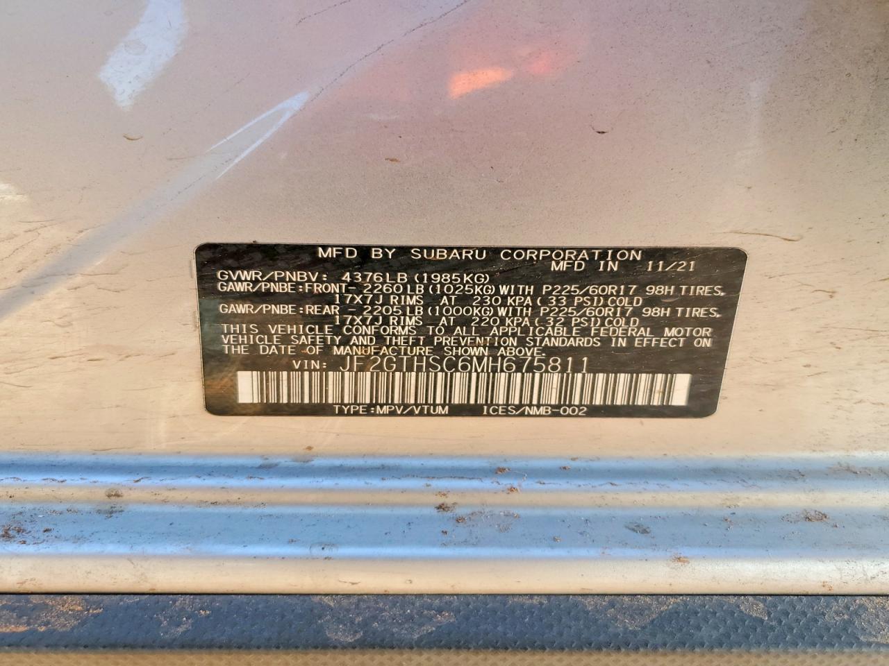 2021 Subaru Crosstrek Sport