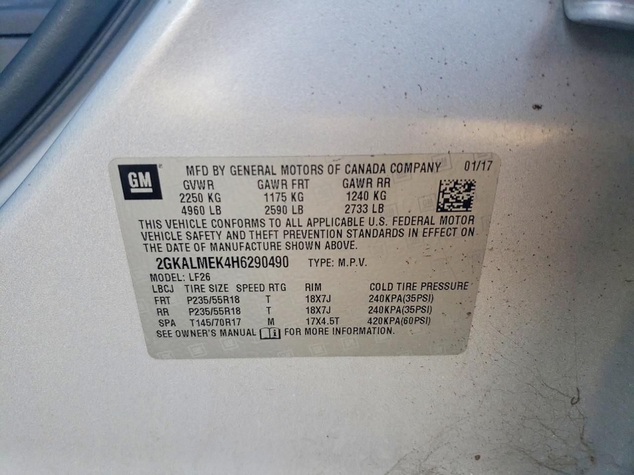 2017 GMC Terrain sle