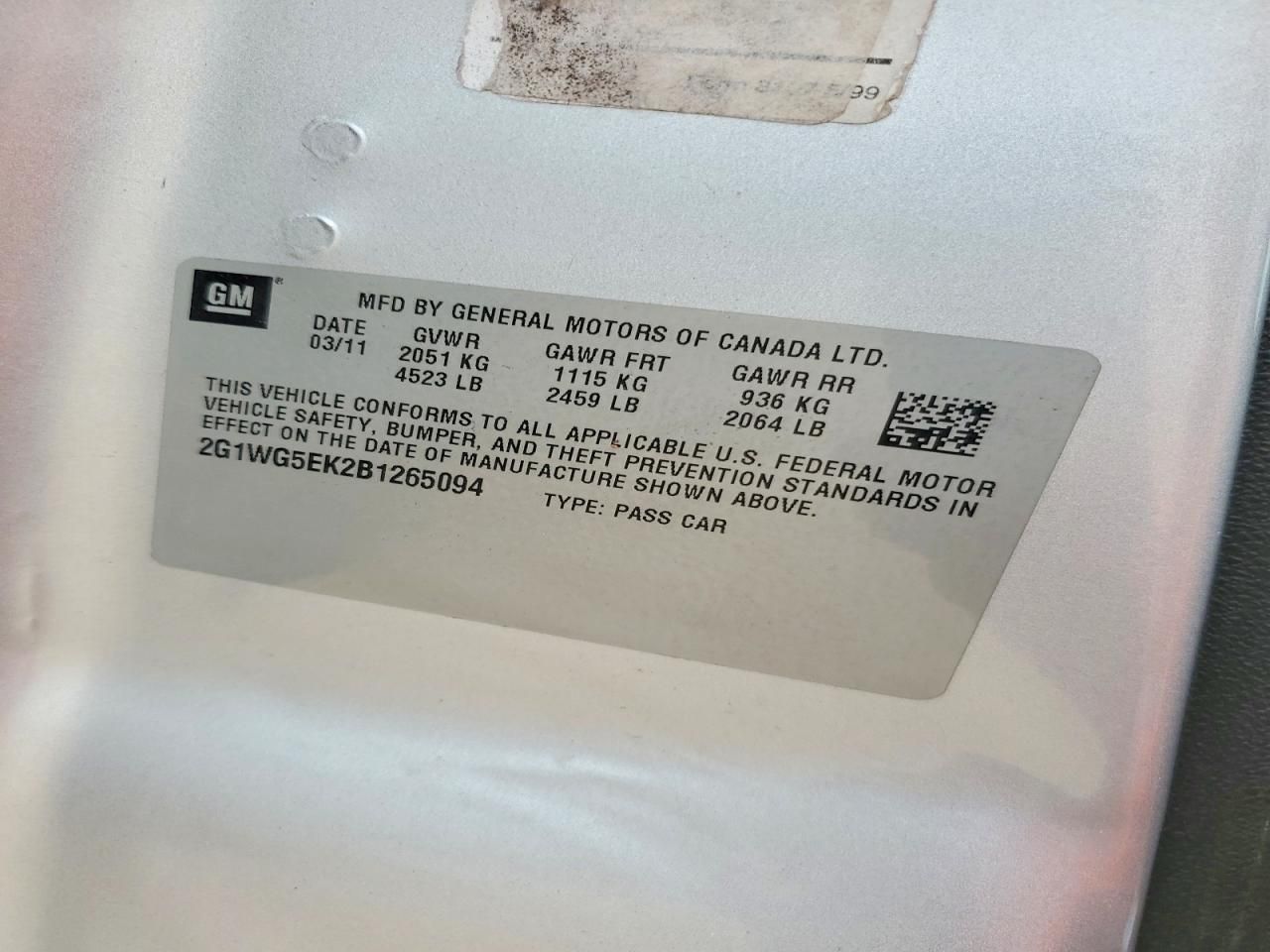 2011 Chevrolet Impala lt