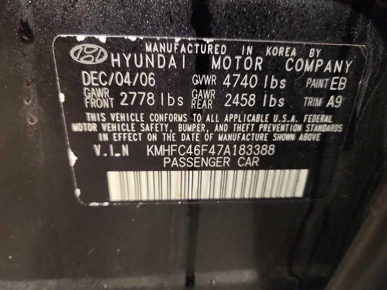 2007 Hyundai Azera se