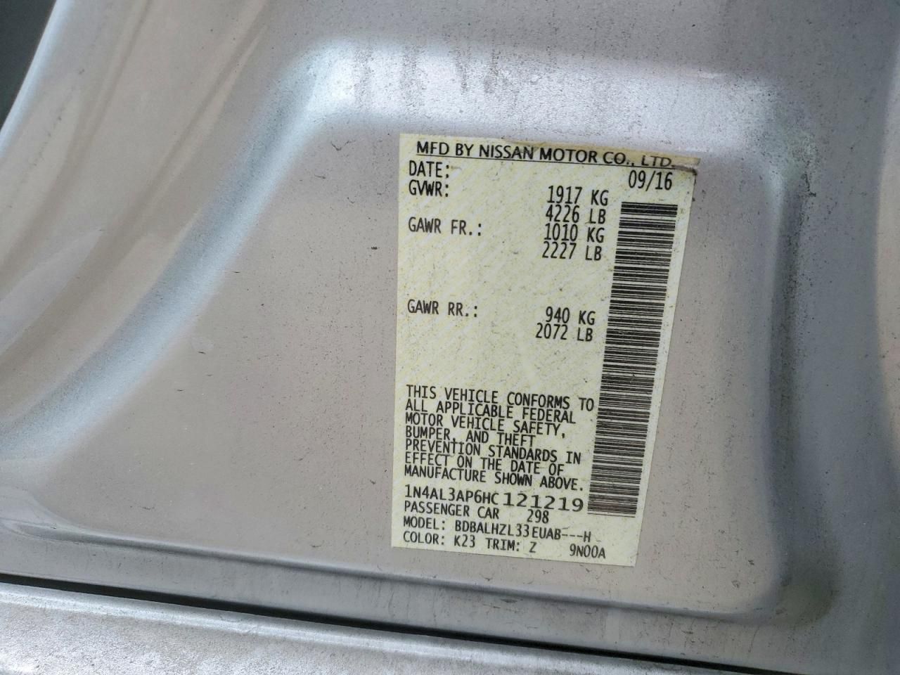 2017 Nissan Altima 2.5