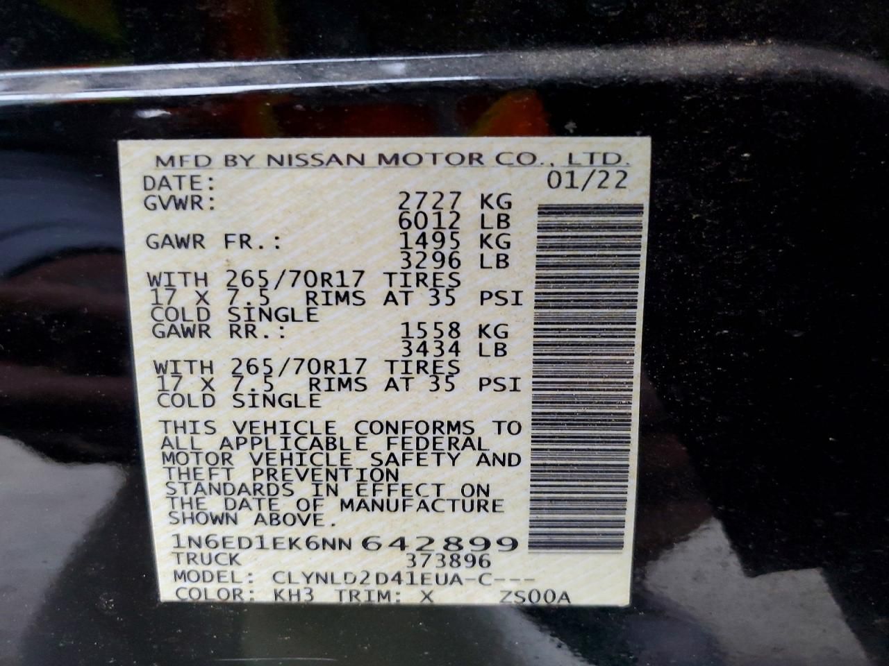 2022 Nissan Frontier s