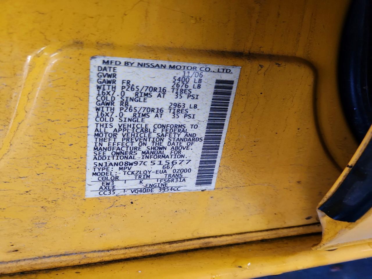 2007 Nissan Xterra off Road