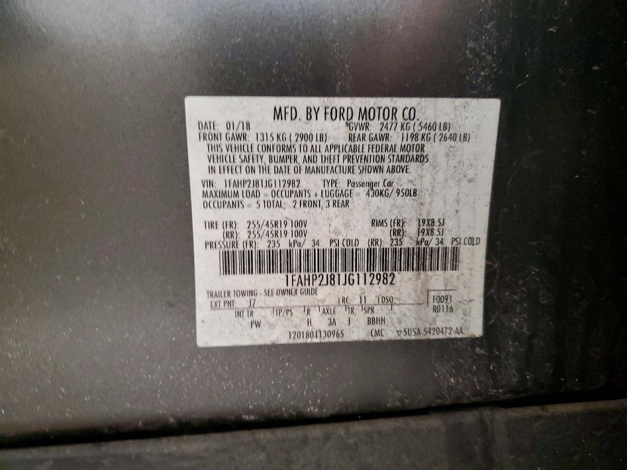 2018 Ford Taurus Limited