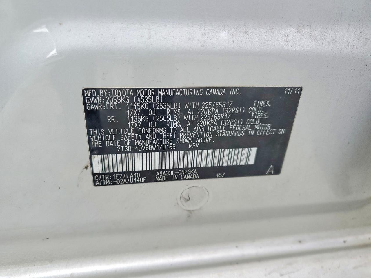 2011 Toyota Rav4 Limited