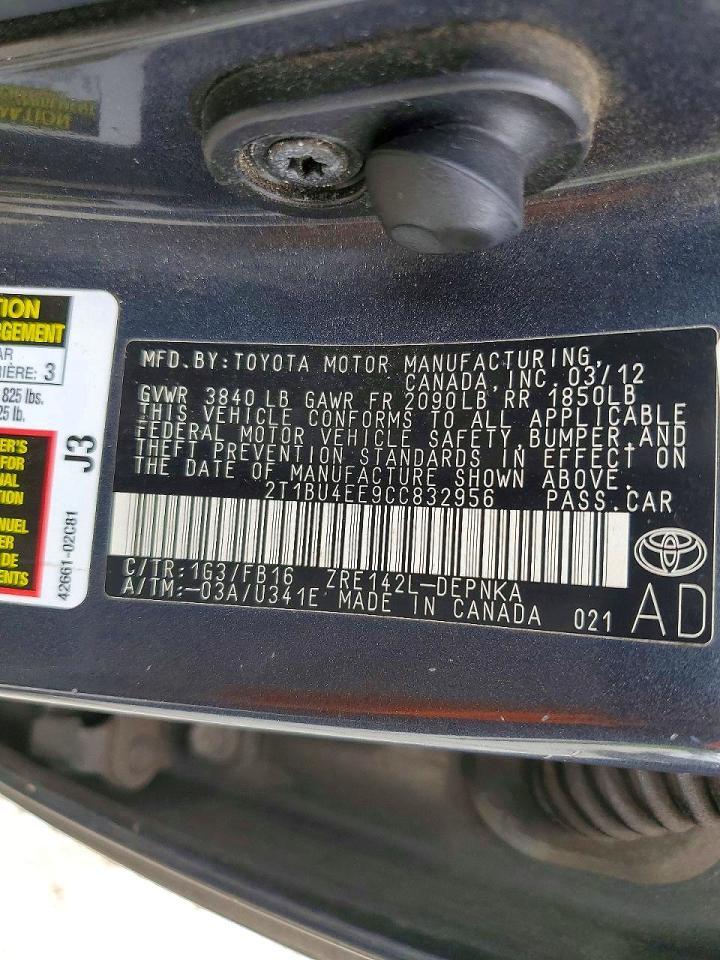 2012 Toyota Corolla Base