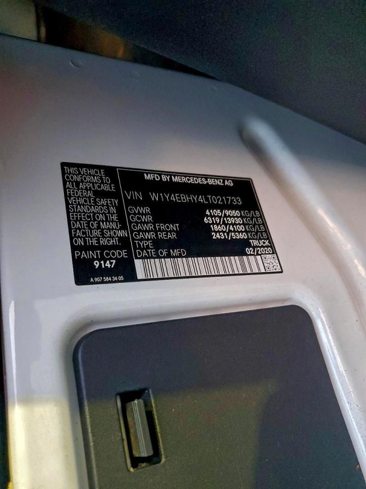 2020 Mercedes-Benz 2020 Mercedes Benz Sprinter 2500 Delivery Van