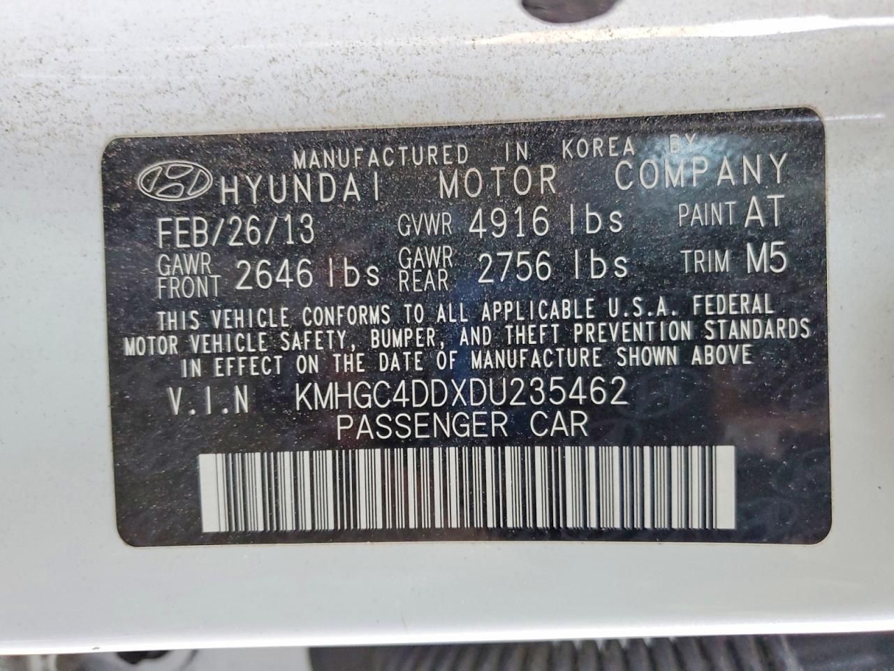 2013 Hyundai Genesis 3.8l