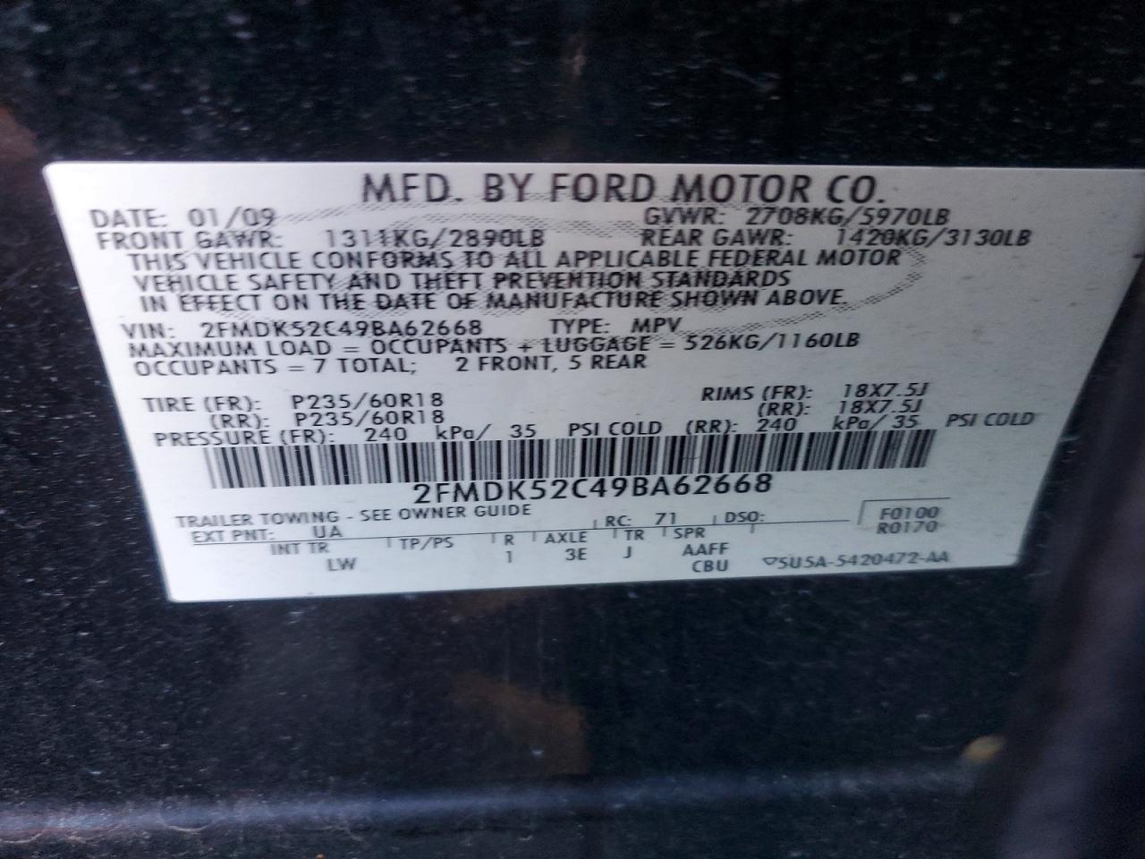 2009 Ford Flex sel