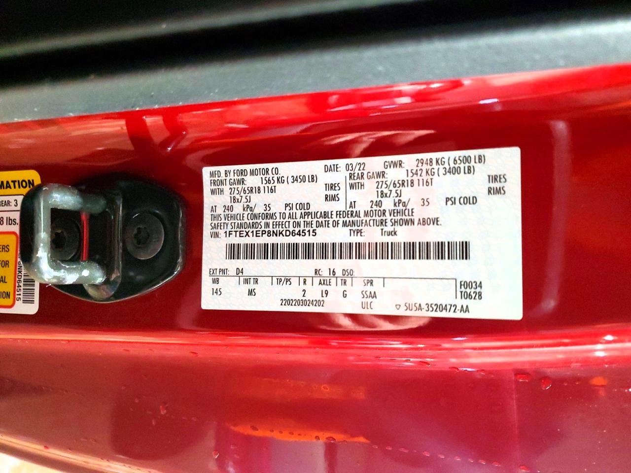 2022 Ford F150 Super Cab