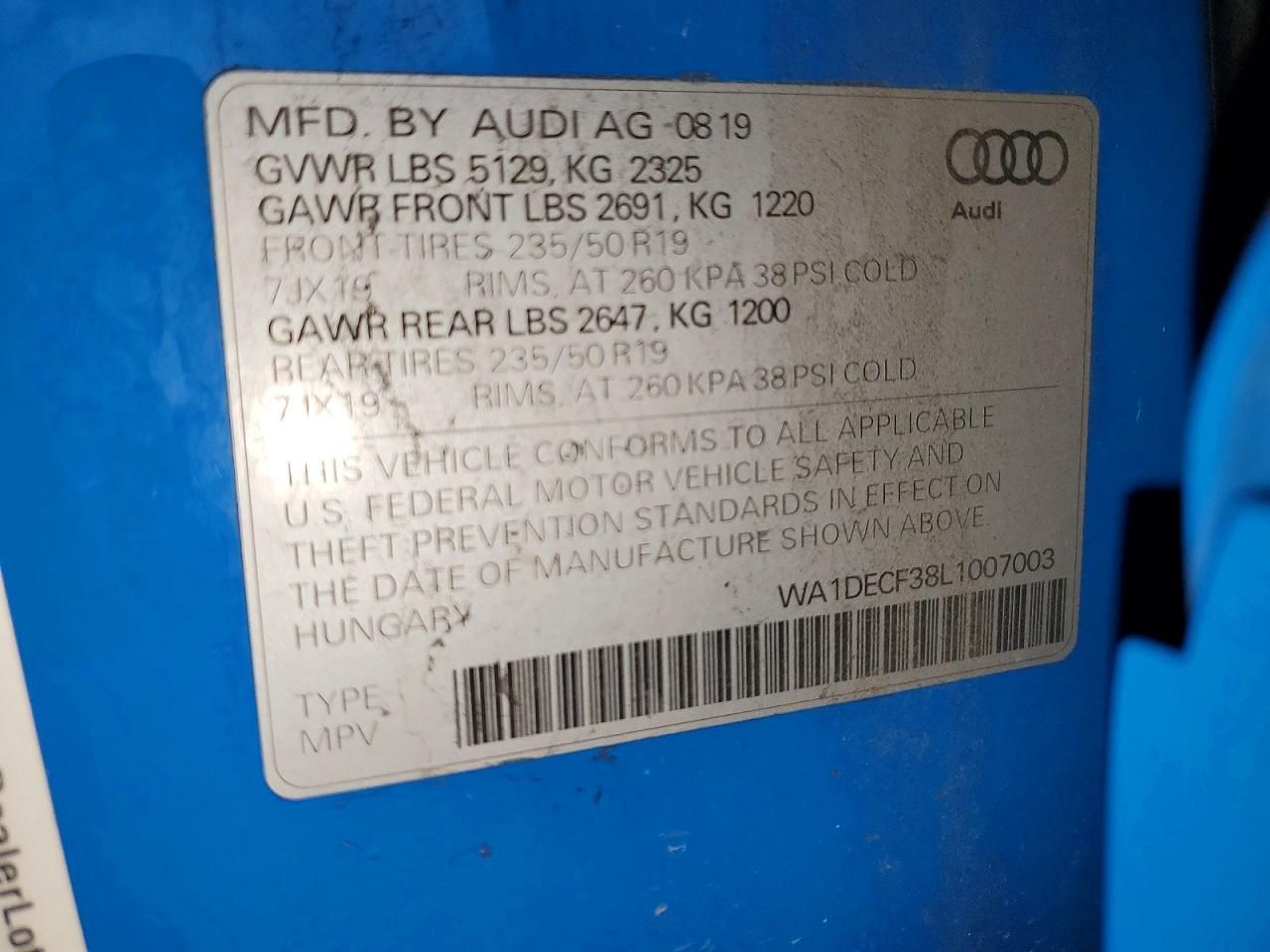 2020 Audi Q3 Premium s Line