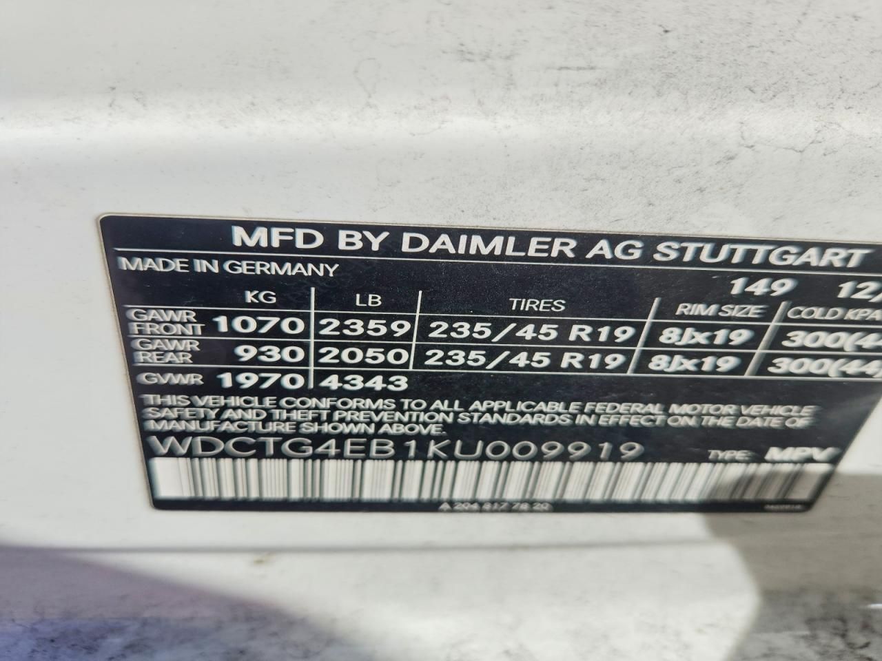 2019 Mercedes-Benz Gla 250