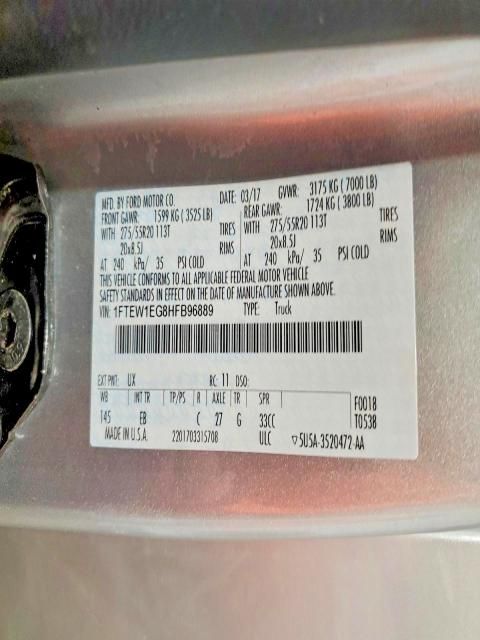 2017 Ford F150 Supercrew