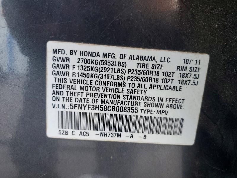 2012 Honda Pilot exl