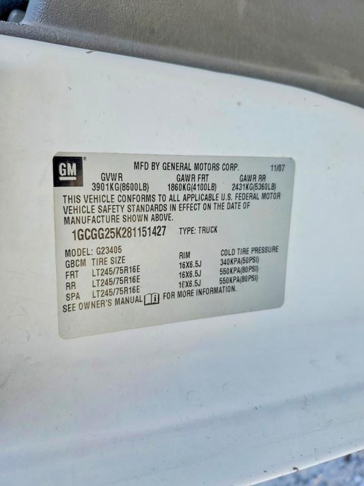 2008 Chevrolet Express G2500