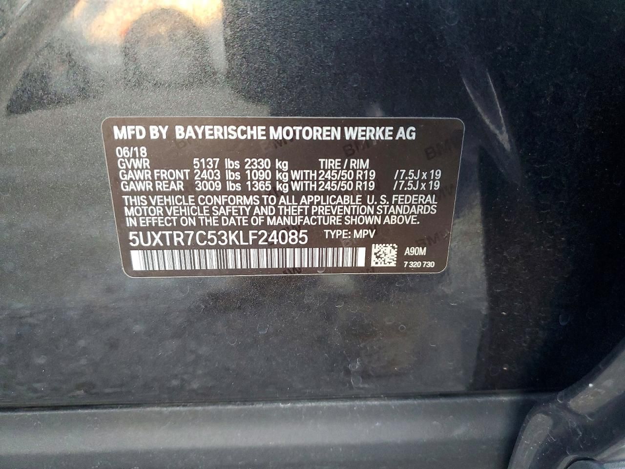 2019 BMW X3 Sdrive30i