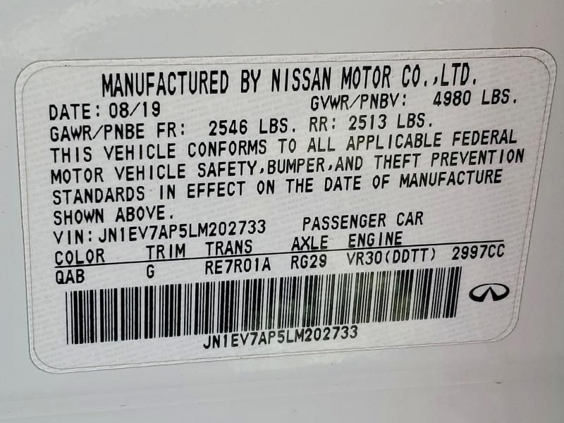 2020 Infiniti Q50 Pure